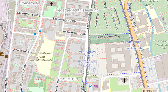 Friseur auf Satellitenbild