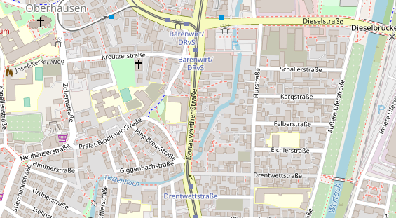 Friseur auf Satellitenbild