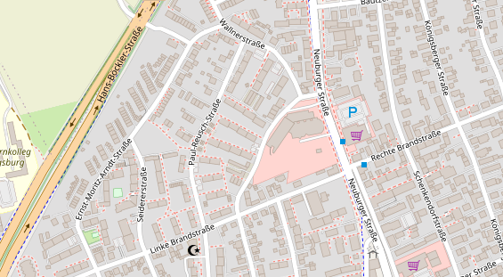 Friseur auf Satellitenbild