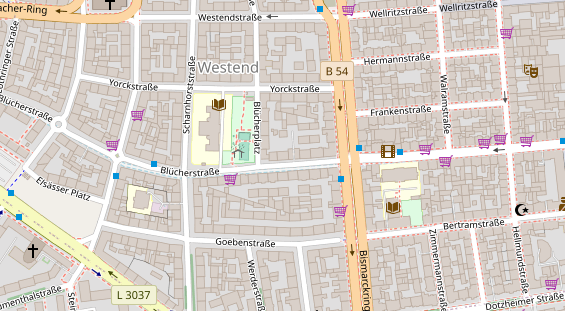 Friseur auf Satellitenbild