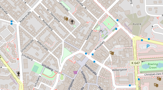 Friseur auf Satellitenbild