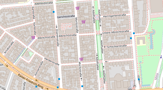 Friseur auf Satellitenbild