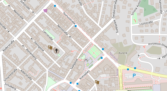 Friseur auf Satellitenbild