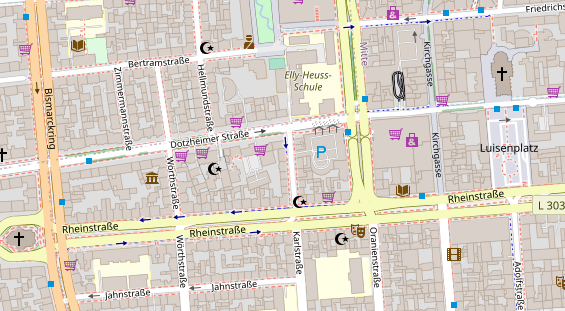 Friseur auf Satellitenbild