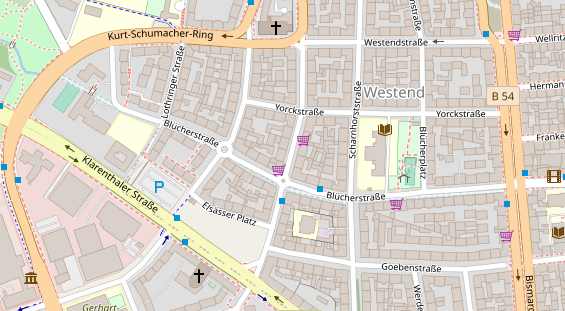 Friseur auf Satellitenbild