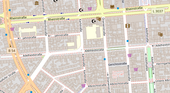 Friseur auf Satellitenbild