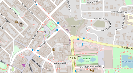 Friseur auf Satellitenbild