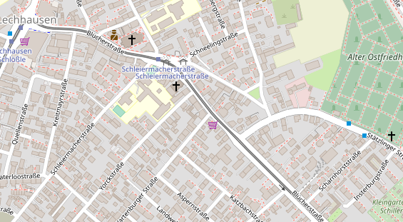 Friseur auf Satellitenbild