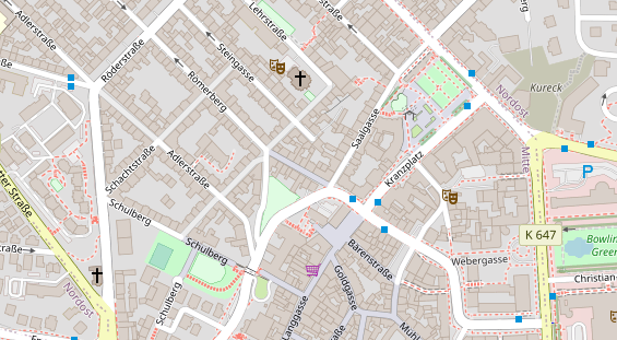 Friseur auf Satellitenbild