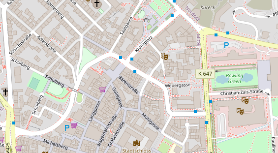 Friseur auf Satellitenbild