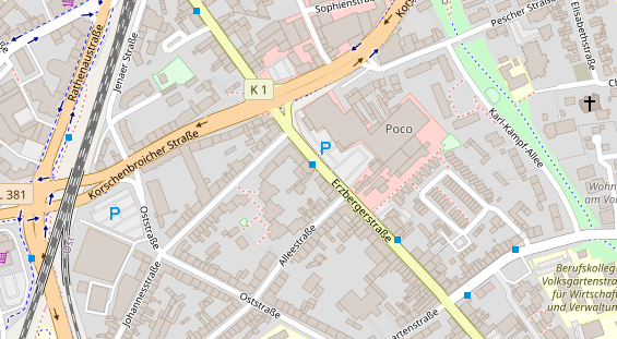 Friseur auf Satellitenbild