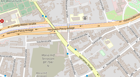 Friseur auf Satellitenbild