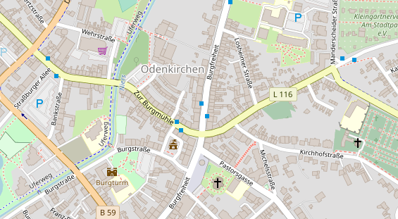 Friseur auf Satellitenbild