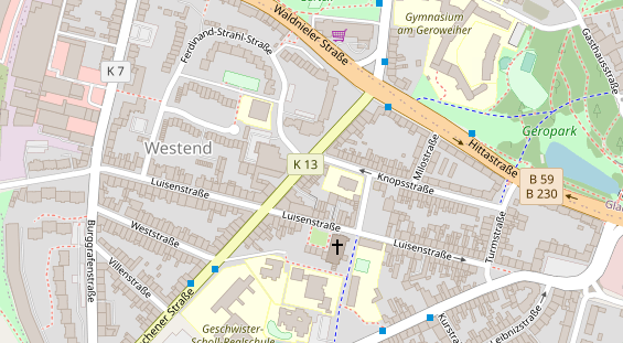 Friseur auf Satellitenbild