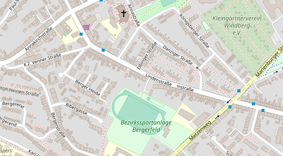 Friseur auf Satellitenbild