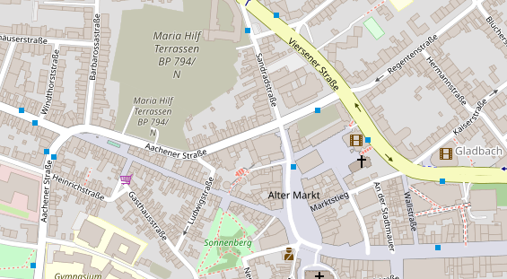 Friseur auf Satellitenbild