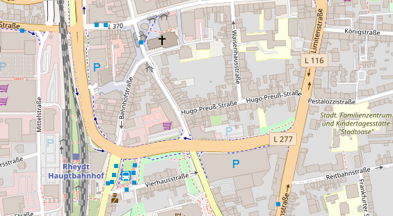 Friseur auf Satellitenbild