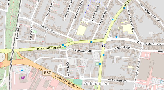 Friseur auf Satellitenbild