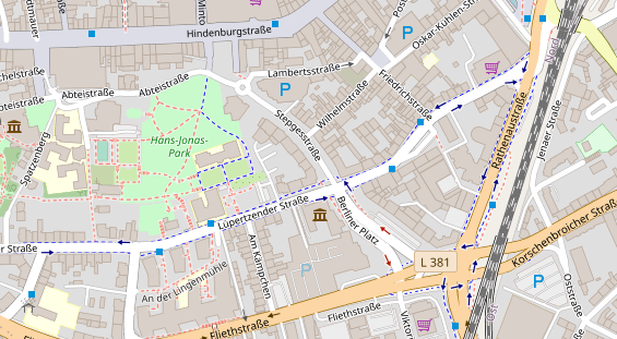 Friseur auf Satellitenbild