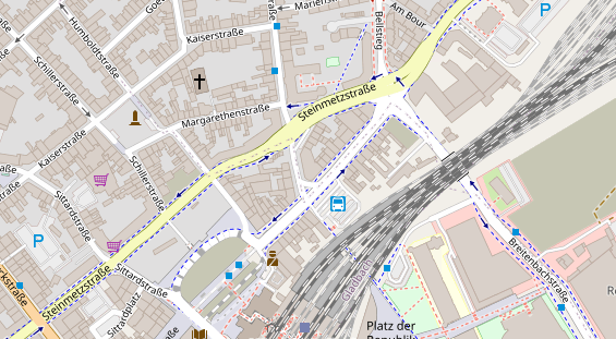 Friseur auf Satellitenbild