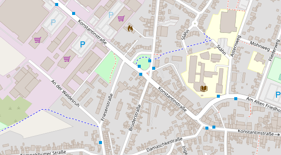 Friseur auf Satellitenbild