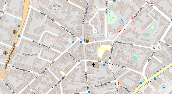 Friseur auf Satellitenbild