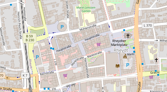 Friseur auf Satellitenbild