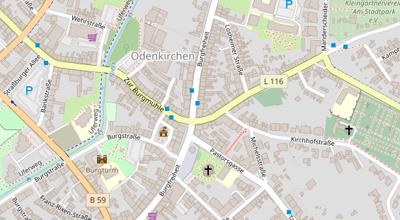 Friseur auf Satellitenbild