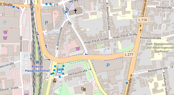 Friseur auf Satellitenbild