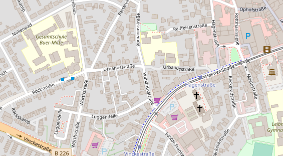 Friseur auf Satellitenbild