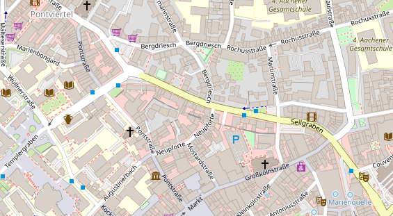 Friseur auf Satellitenbild