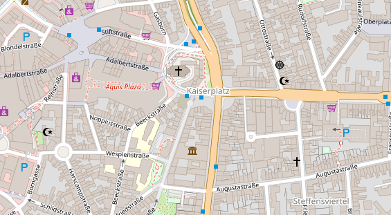 Friseur auf Satellitenbild