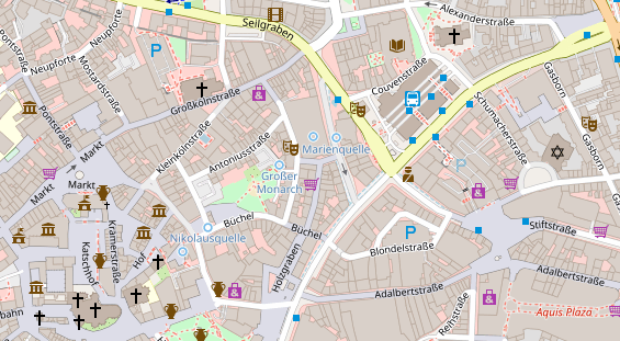 Friseur auf Satellitenbild