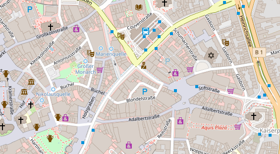 Friseur auf Satellitenbild