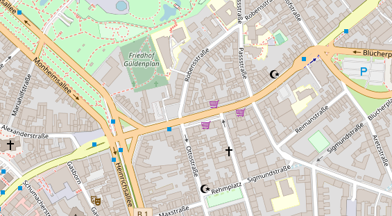 Friseur auf Satellitenbild