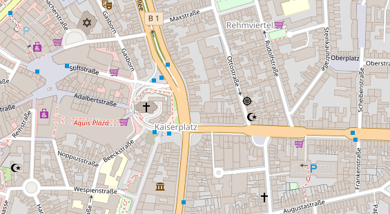 Friseur auf Satellitenbild