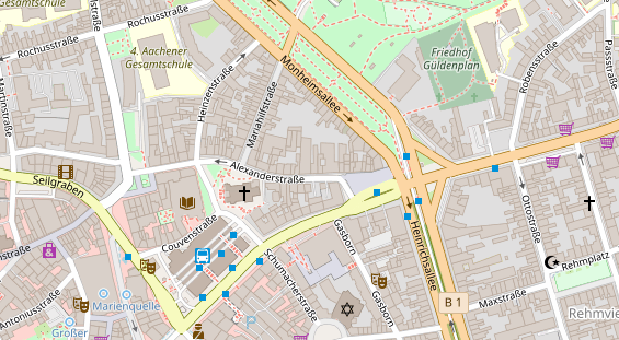 Friseur auf Satellitenbild