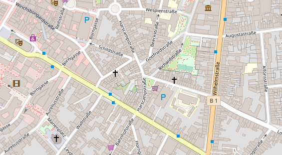 Friseur auf Satellitenbild