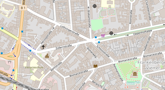 Friseur auf Satellitenbild