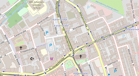 Friseur auf Satellitenbild