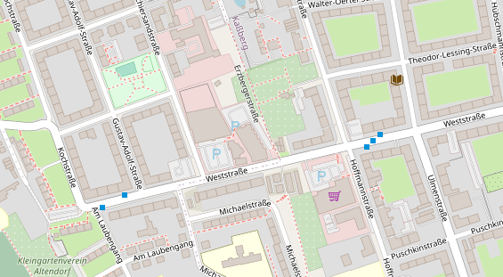 Friseur auf Satellitenbild