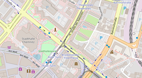 Friseur auf Satellitenbild