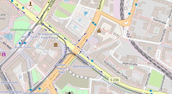 Friseur auf Satellitenbild