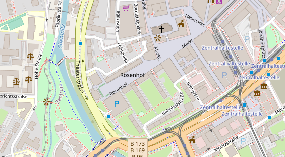 Friseur auf Satellitenbild