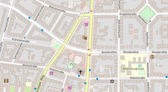 Friseur auf Satellitenbild